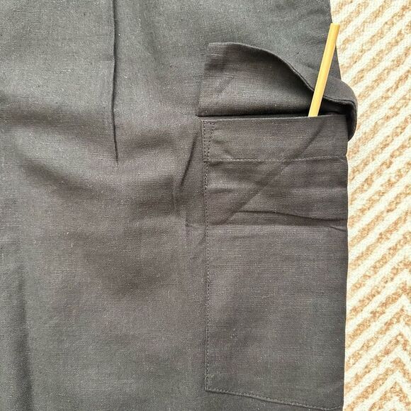 NWT Cleobella‎ Linen Blend Black Cropped Pants Pockets Size L - Picture 4 of 8